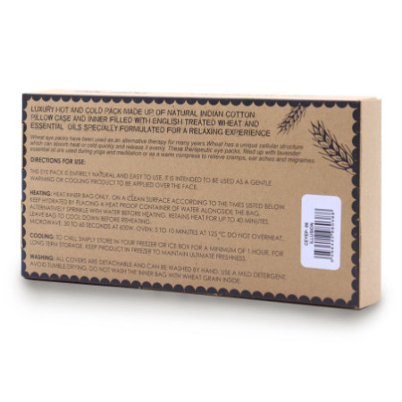 Coussin pour les yeux en coton naturel lavande et juco dans un coffret cadeau - Illusion