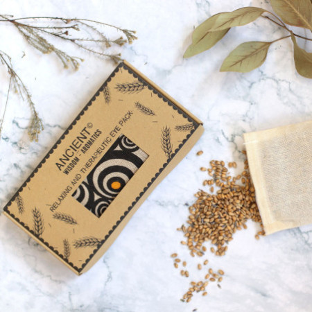Coussin pour les yeux en coton naturel lavande et juco dans un coffret cadeau - Illusion