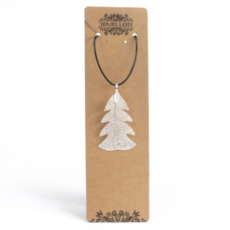Collier - Sapin de fête - Argent