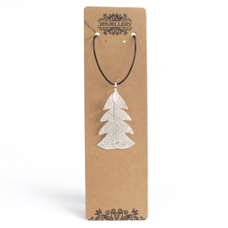 Collier - Sapin de fête - Argent