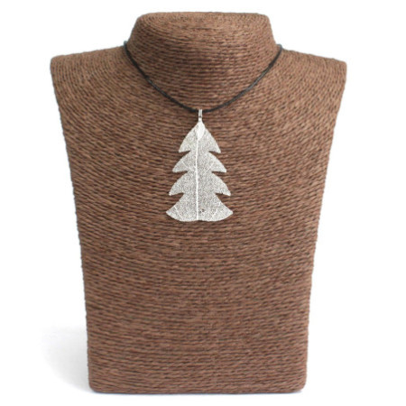 Collier - Sapin de fête - Argent
