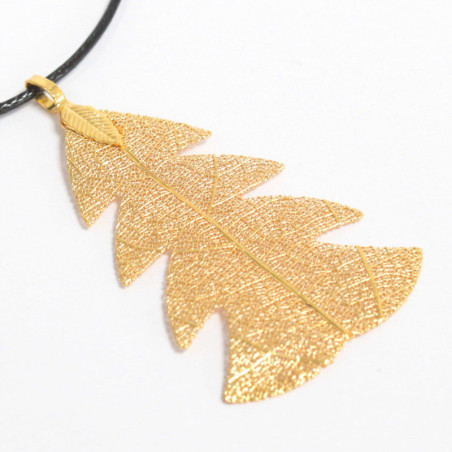 Collier - Sapin de fête - Or