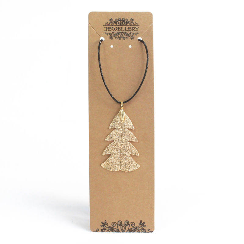 Collier - Sapin de fête - Or