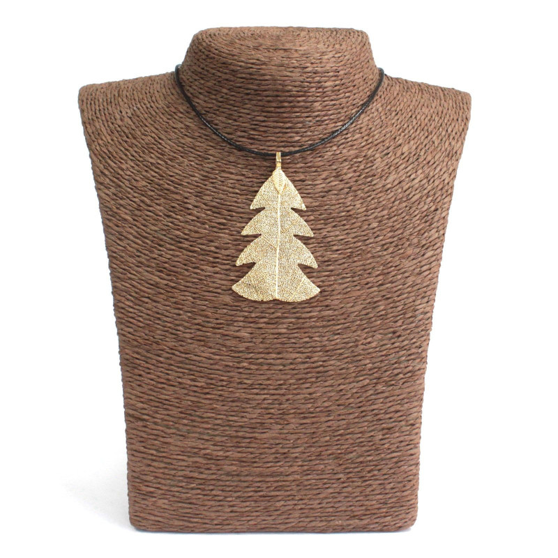Collier - Sapin de fête - Or