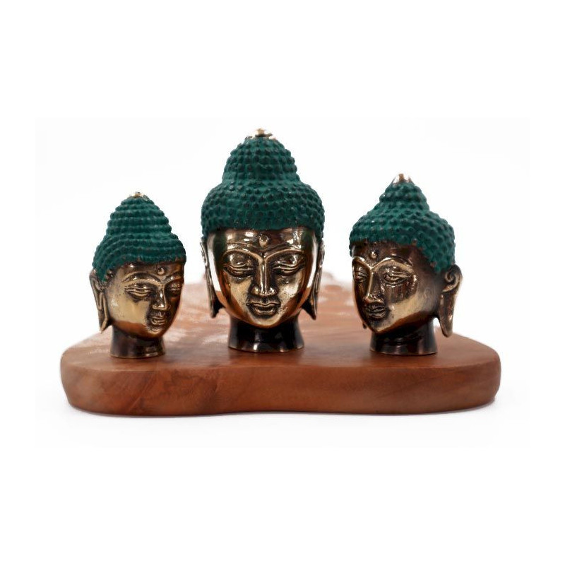 Ensemble de 3 - Têtes de Bouddha (tailles assorties)