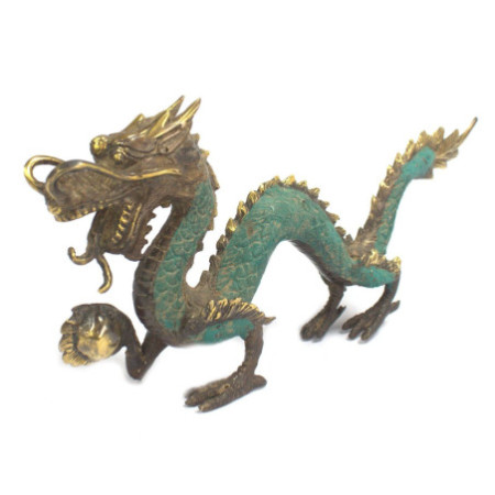 Fengshui - Dragon Med avec boule - 27 cm