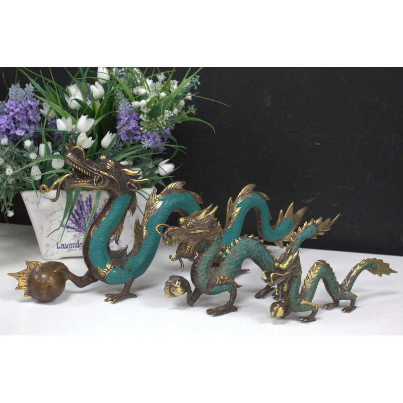 Fengshui - Dragon Med avec boule - 27 cm