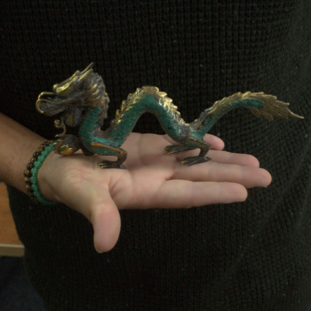 Fengshui - Petit Dragon avec Boule - 20cm