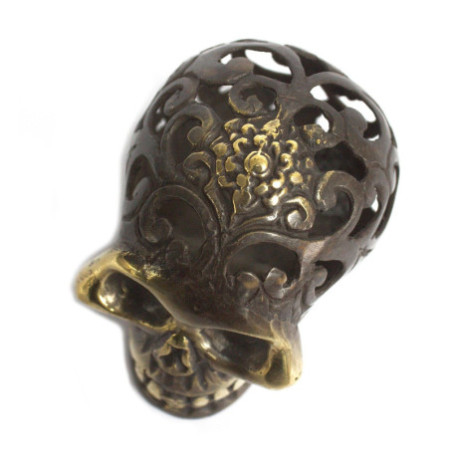 Crâne en laiton vintage - Moyen