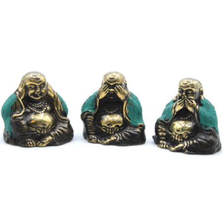 Lot de 3 - Ne voyez pas le mal etc - Bouddha