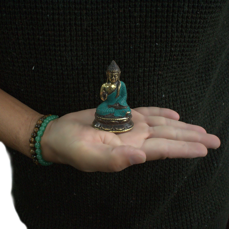 Mini Bouddha assis main levée