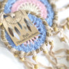 Attrape-rêves en macramé bleu pastel 12 cm (couleurs assorties)