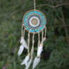 Attrape-rêves en macramé bleu pastel 16 cm (couleurs assorties)