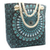 Sac Mandela avec poignée en corde - Bleu foncé