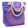 Sac Mandela avec poignée en corde - Violet Bleu