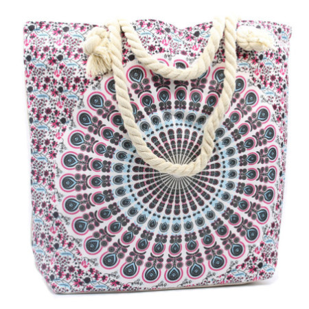 Sac Mandela avec poignée en corde - Bleu électrique