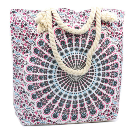 Sac Mandela avec poignée en corde - Bleu électrique
