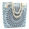 Sac Mandela avec poignée en corde - Bleu ciel
