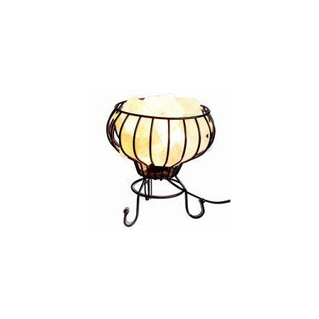 Lampe brasero à faible teneur en sel, câble, ampoule, sel blanc