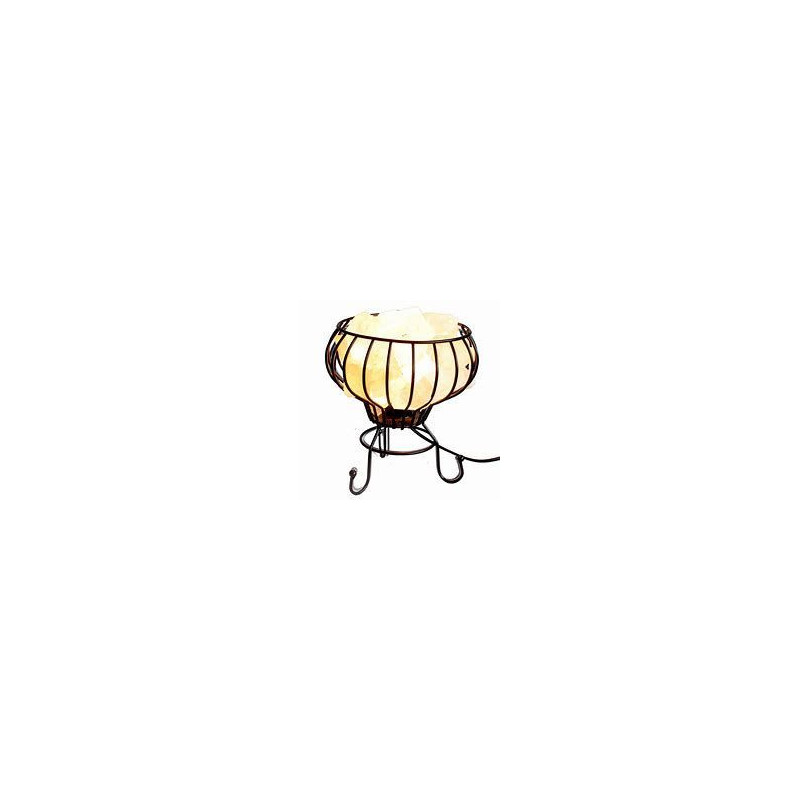 Lampe brasero à faible teneur en sel, câble, ampoule, sel blanc