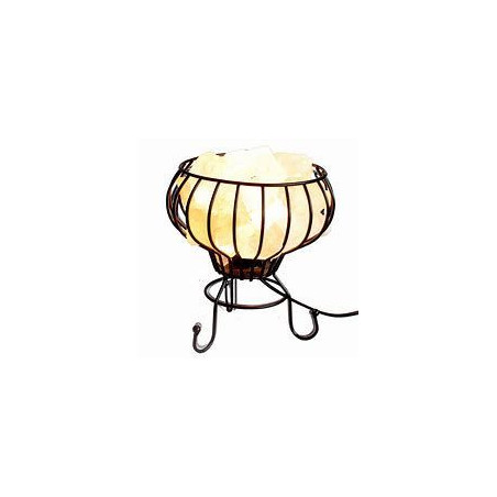 Lampe brasero à faible teneur en sel, câble, ampoule, sel blanc
