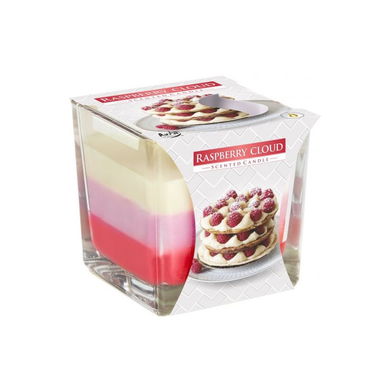 Bougie en pot arc-en-ciel - Nuage de framboise