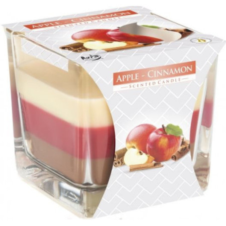 Bougie en pot arc-en-ciel - Pomme et cannelle