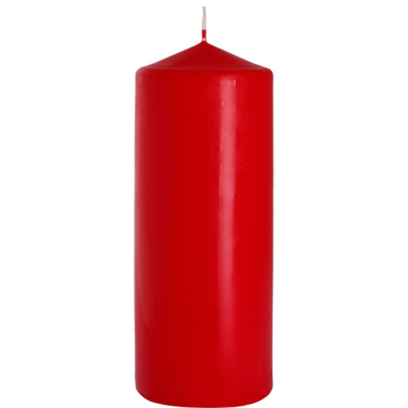 Bougie pilier simple 80 x 200 mm - Rouge
