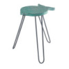 Support à poisson en bois Albasia - Turquoise