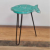 Support à poisson en bois Albasia - Turquoise