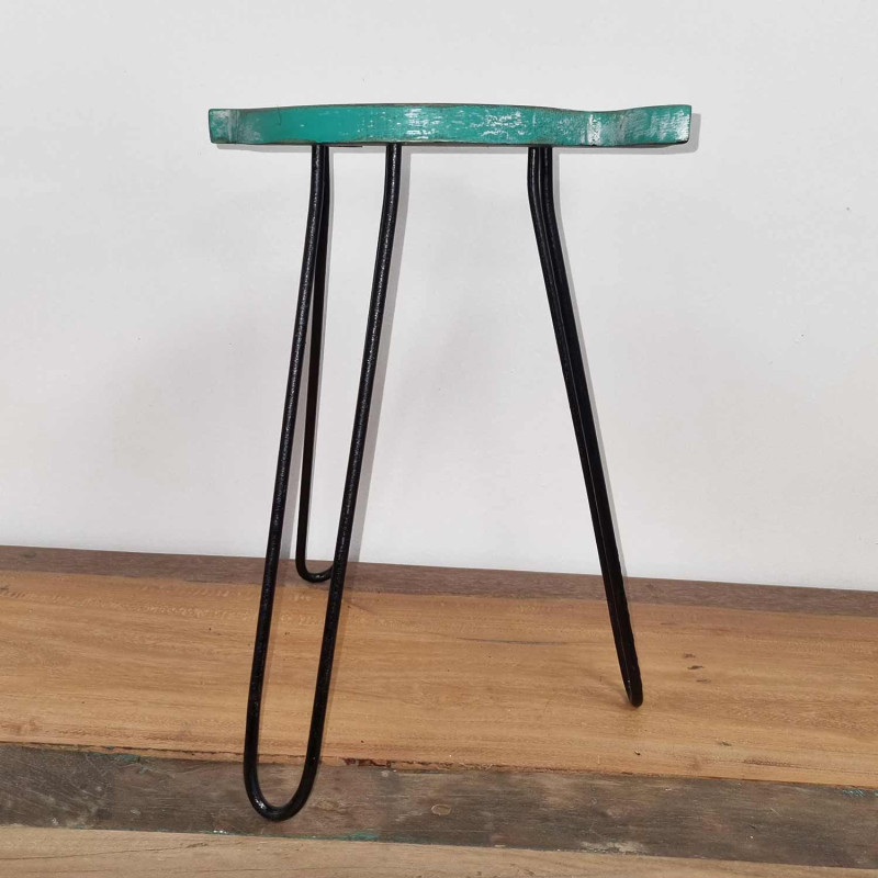 Support à poisson en bois Albasia - Turquoise
