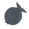Support à poisson en bois Albasia - Gris délavé