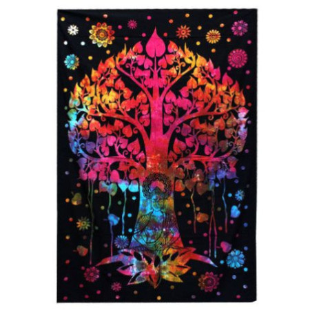 Couvre-lit double en coton + tenture murale - Bodhi Tree