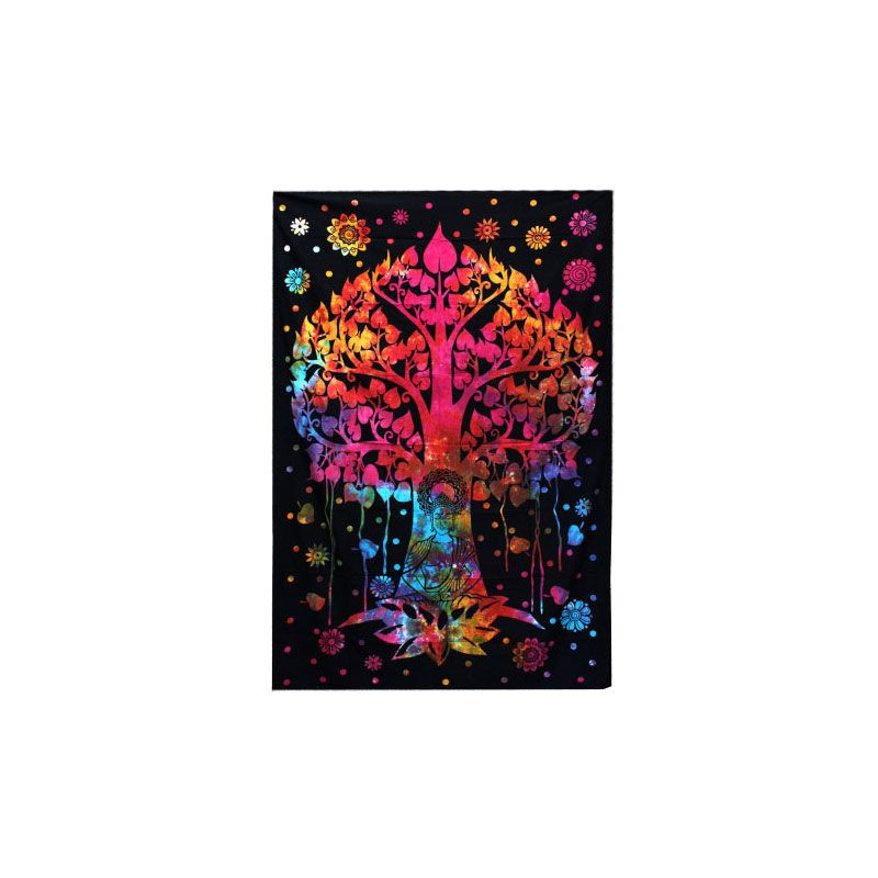 Couvre-lit double en coton + tenture murale - Bodhi Tree