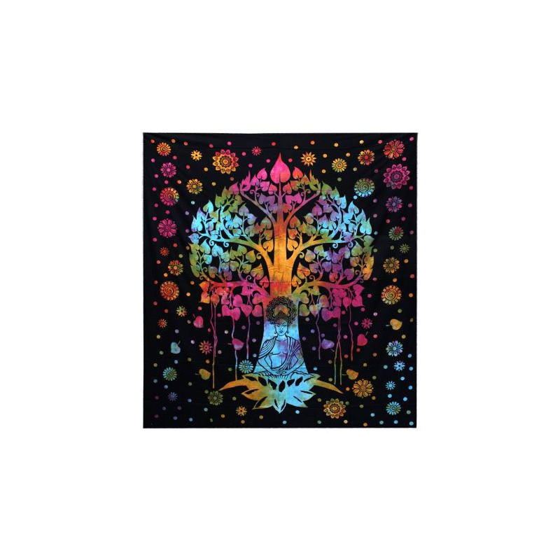Couvre-lit simple en coton + tenture murale - Bodhi Tree