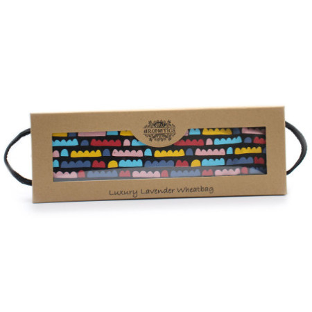 Sachet de blé lavande de luxe dans un coffret cadeau - Nuages ??arc-en-ciel