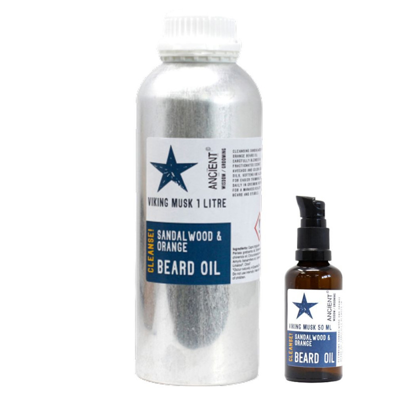 Huile à barbe 1 litre - Viking Musk - Nettoyez !