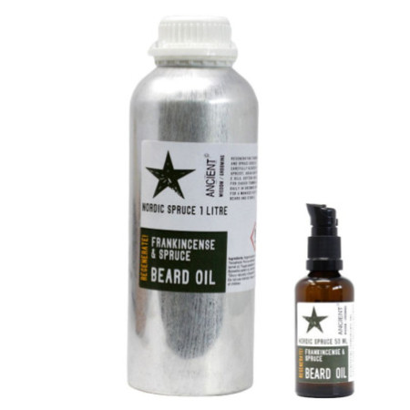 Huile à barbe 1 litre et Épicéa nordique et Régénérez !