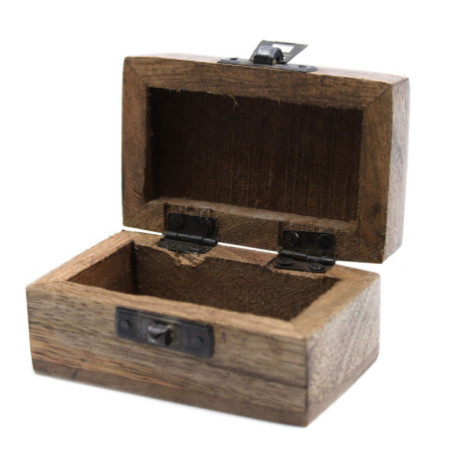 Boîte en bois blanchie à la chaux - Boîte à pilules de style slave