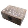 Coffret en bois blanchi à la chaux - 6x4 - Motif slave