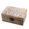 Coffret en bois blanchi à la chaux - 6x4 - Motif slave