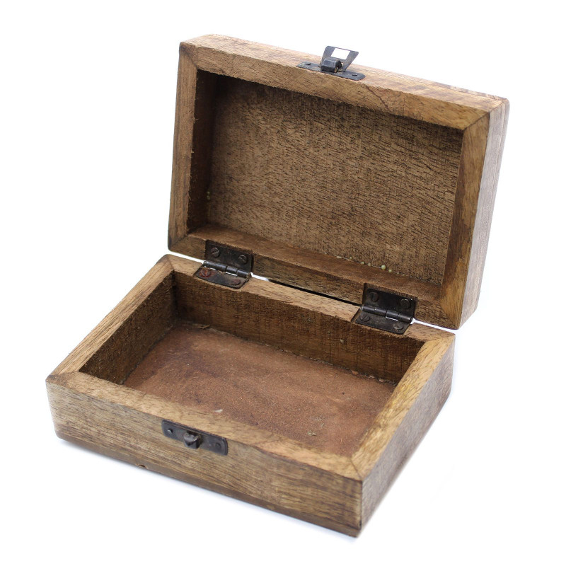 Coffret en bois blanchi à la chaux - 6x4 - Motif slave