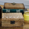 Coffret en bois blanchi à la chaux - 6x4 - Motif slave