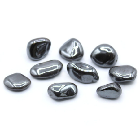 Lot de 24 pierres roulées L - Hématite