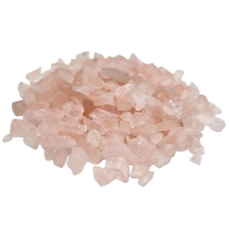 Éclats de pierres précieuses en quartz rose en vrac - 1 kg