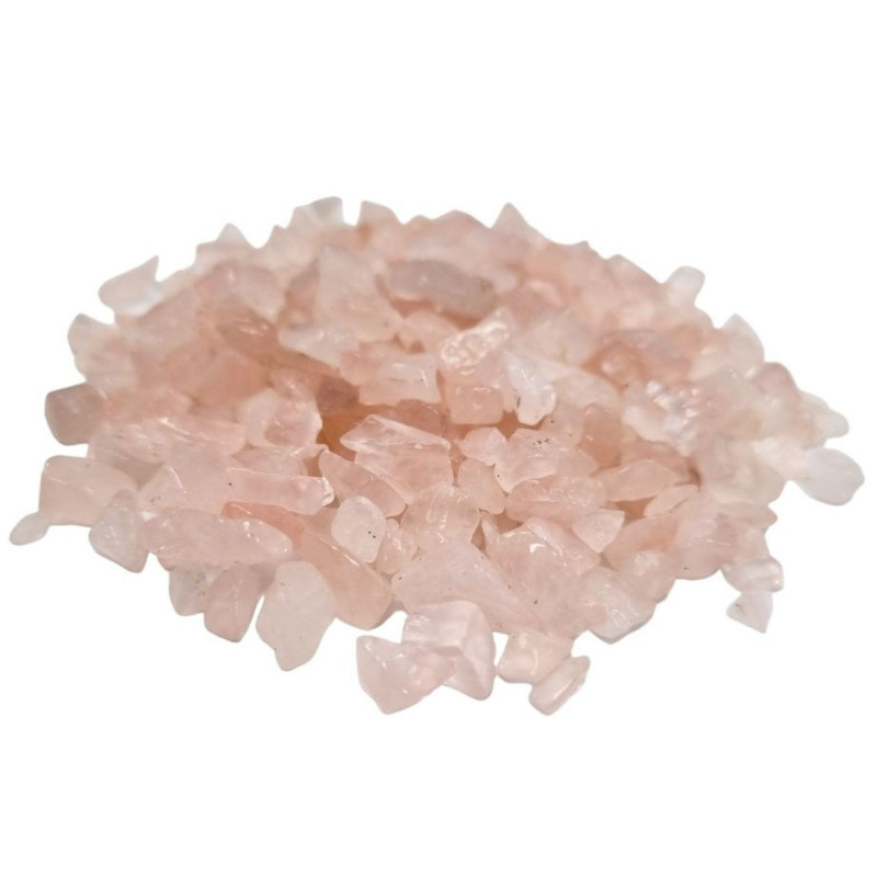 Éclats de pierres précieuses en quartz rose en vrac - 1 kg