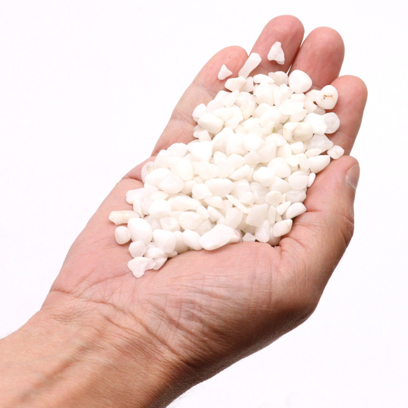 Éclats de pierres précieuses en quartz blanc en vrac - 1 kg