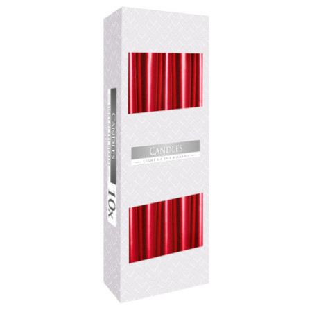 Bougie conique - Rouge métallisé