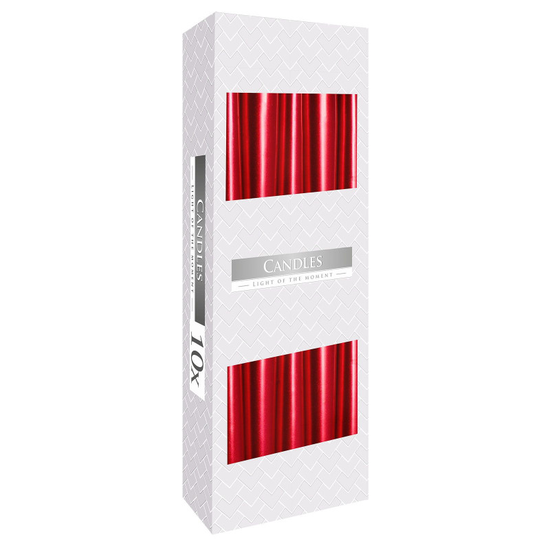 Bougie conique - Rouge métallisé