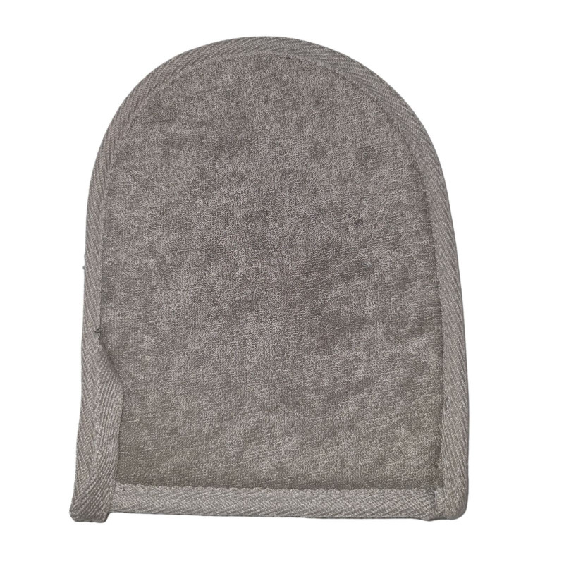 Gant de bain en bambou et lin - Charbon